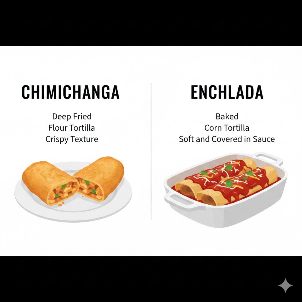 chimichanga vs enchilada