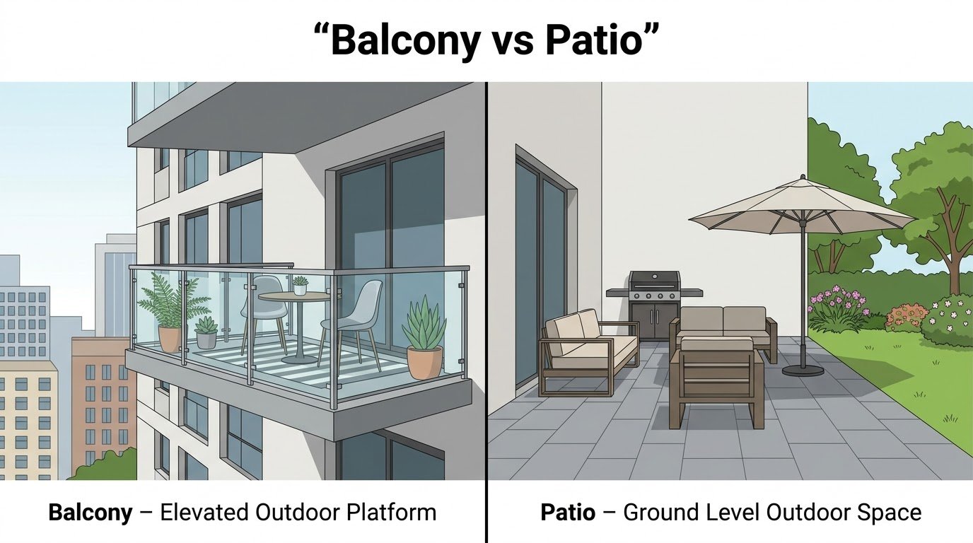 Balcony vs Patio: Differences, Uses, and Outdoor Space Guide