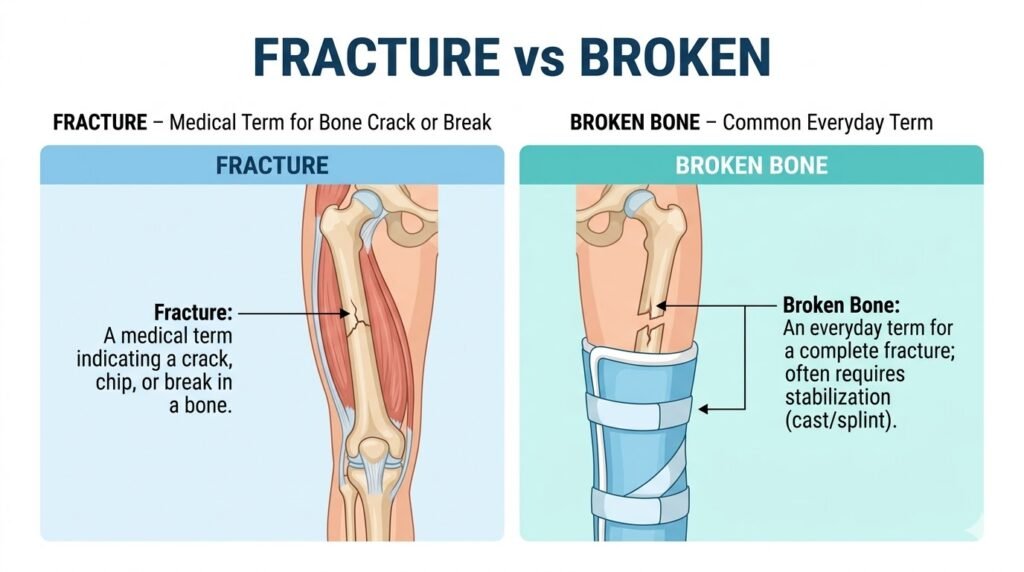 fracture vs broken