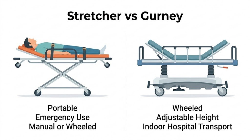 stretcher vs gurney