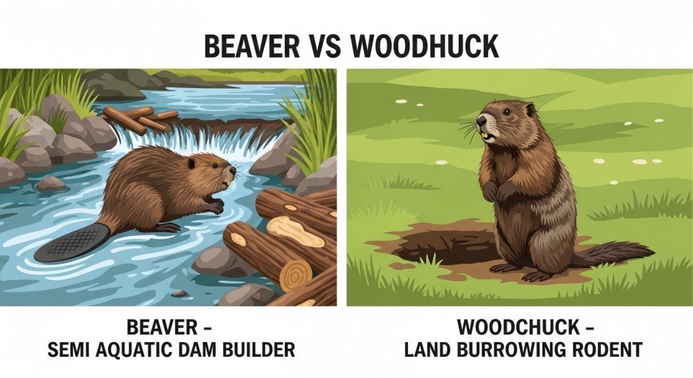beaver vs woodchuck