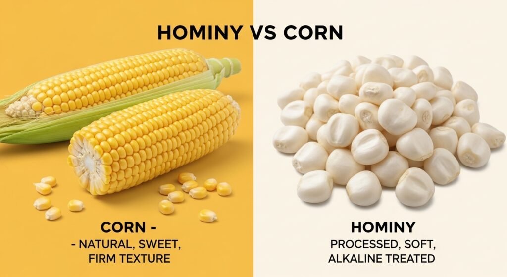 hominy vs corn