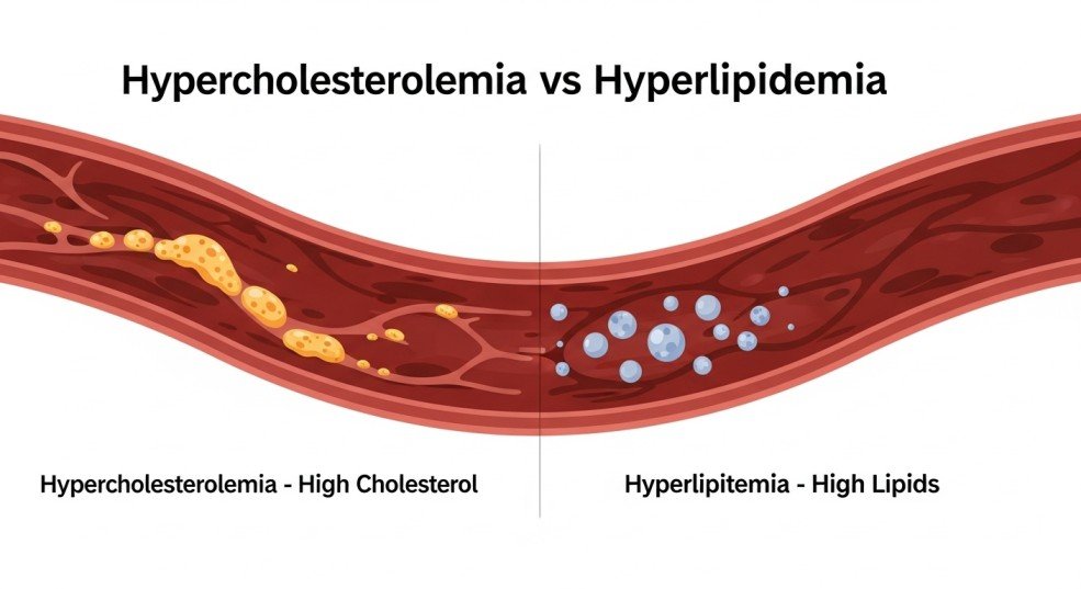 hypercholesterolemia vs hyperlipidemia