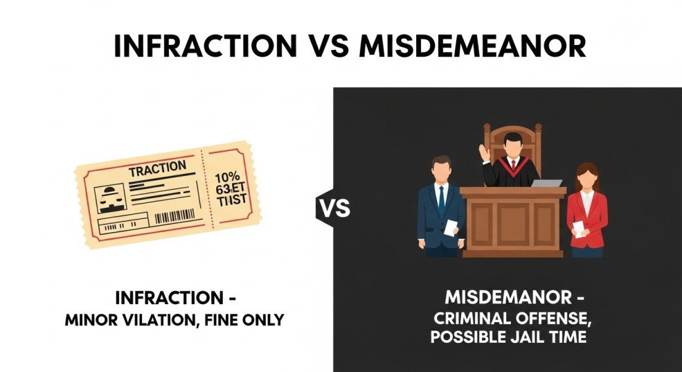 infraction vs misdemeanor