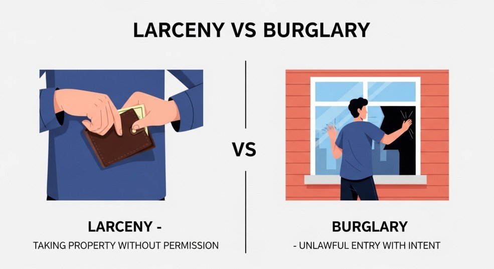 larceny vs burglary