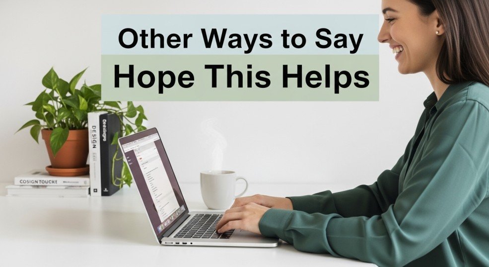 other ways to say hope this helps