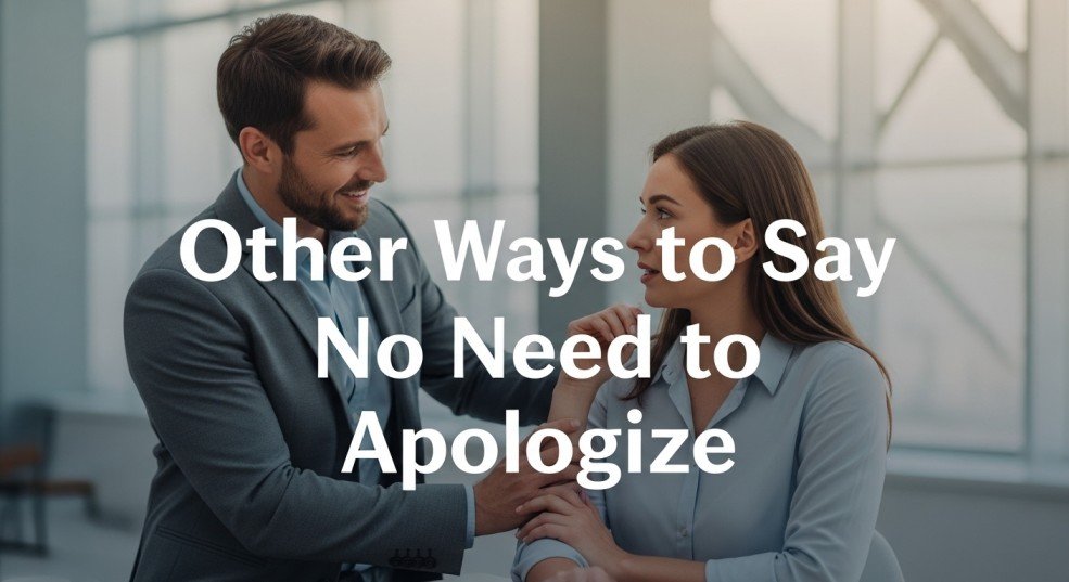 other ways to say no need to apologize