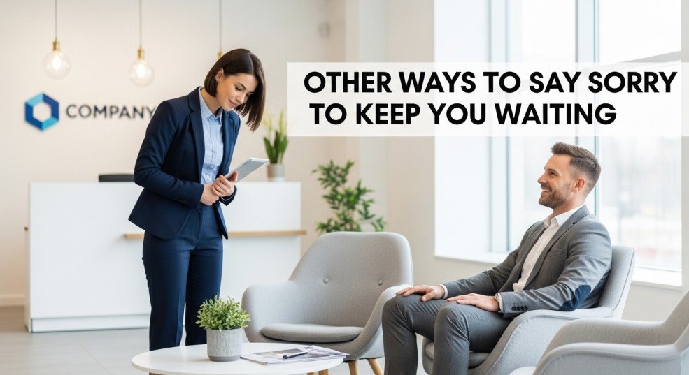 other ways to say sorry to keep you waiting