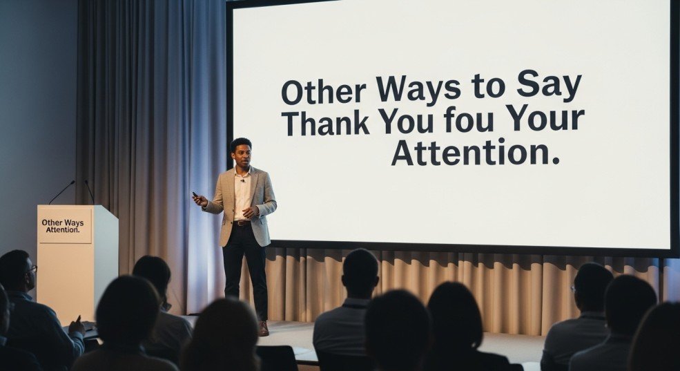 other ways to say thank you for your attention