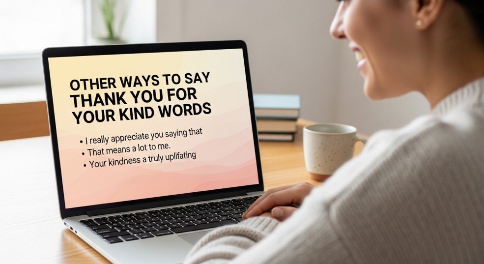 other ways to say thank you for your kind words