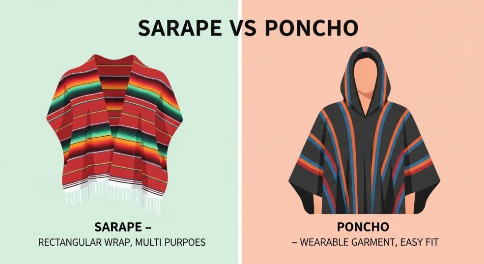 sarape vs poncho