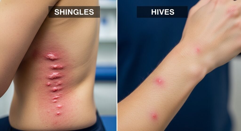 shingles vs hives