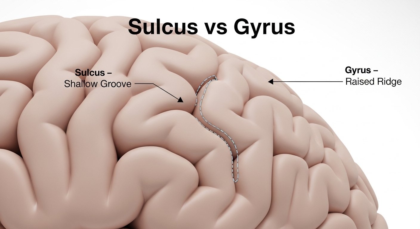 sulcus vs gyrus