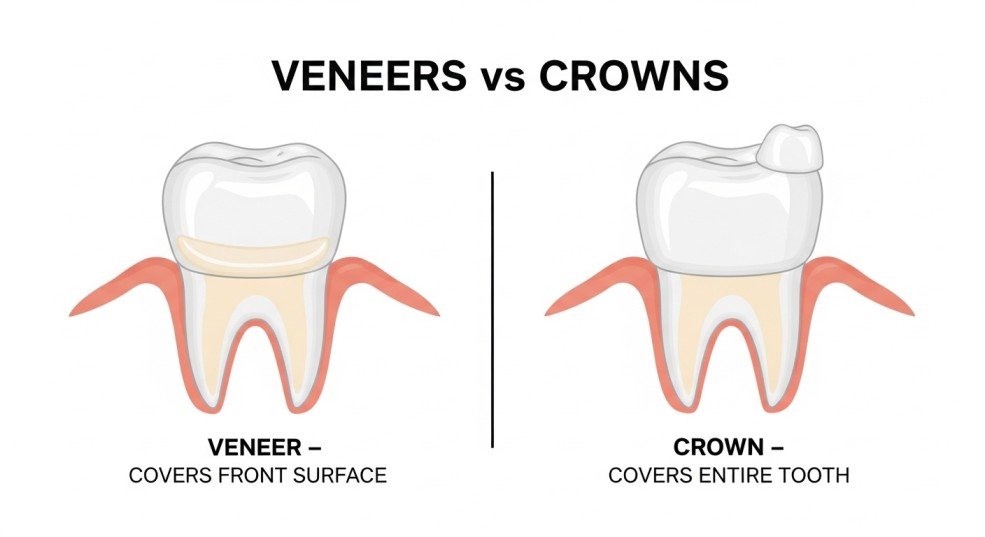 veneers or crowns