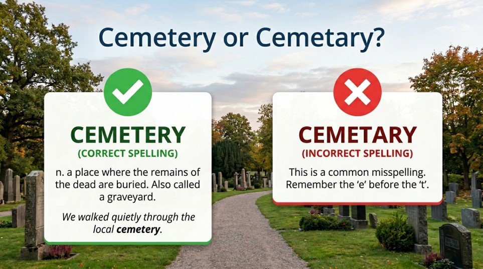 cemetery or cemetary