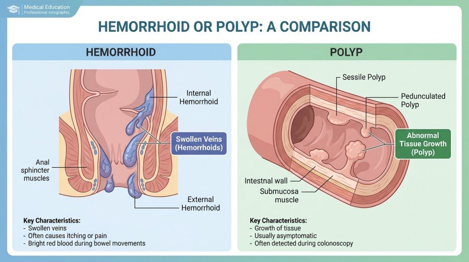 hemorrhoid or polyp