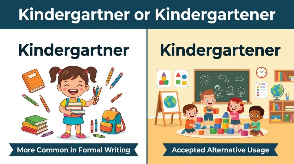 kindergartner or kindergartener