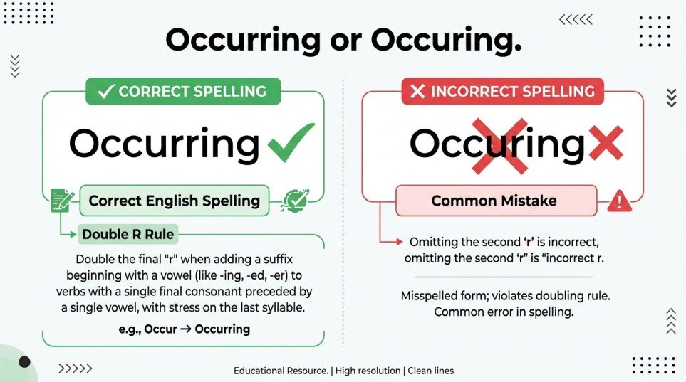 occurring or occuring