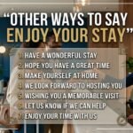 other ways to say enjoy your stay