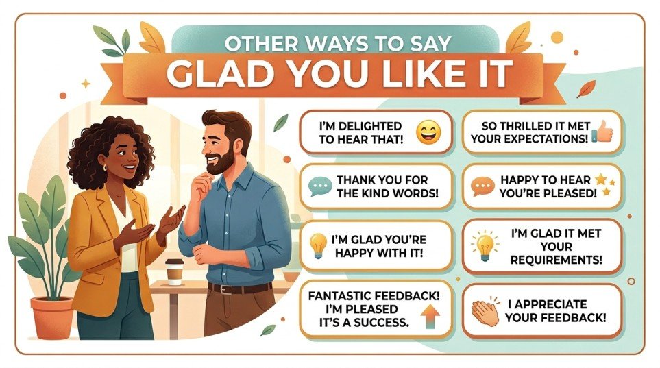 other ways to say glad you like it