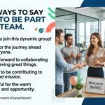 other ways to say happy to be part of the team