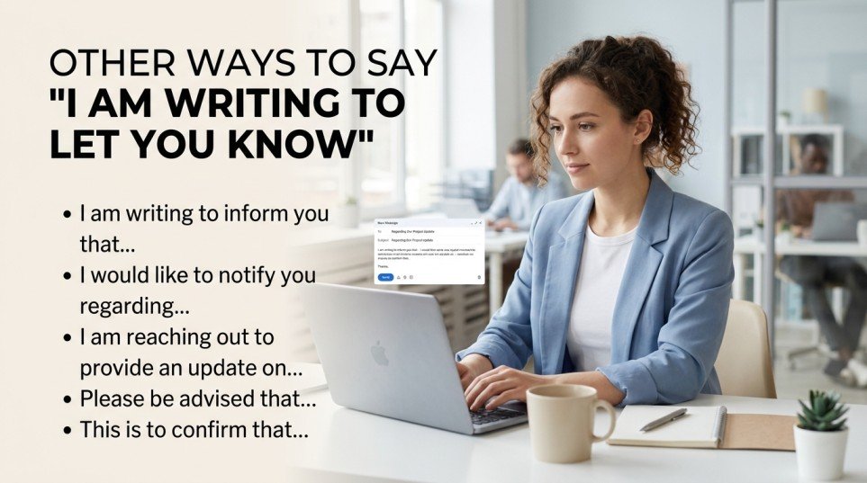 other ways to say i am writing to let you know