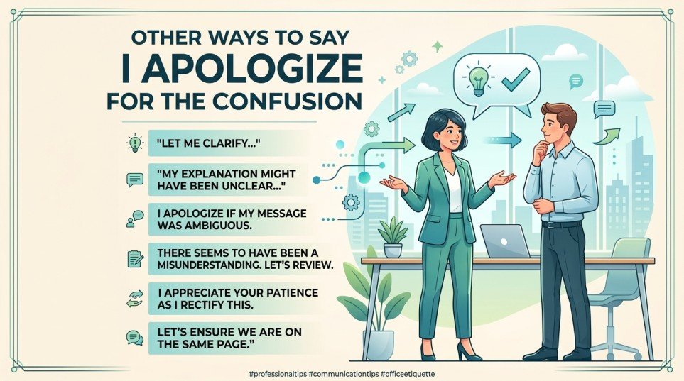 other ways to say i apologize for the confusion