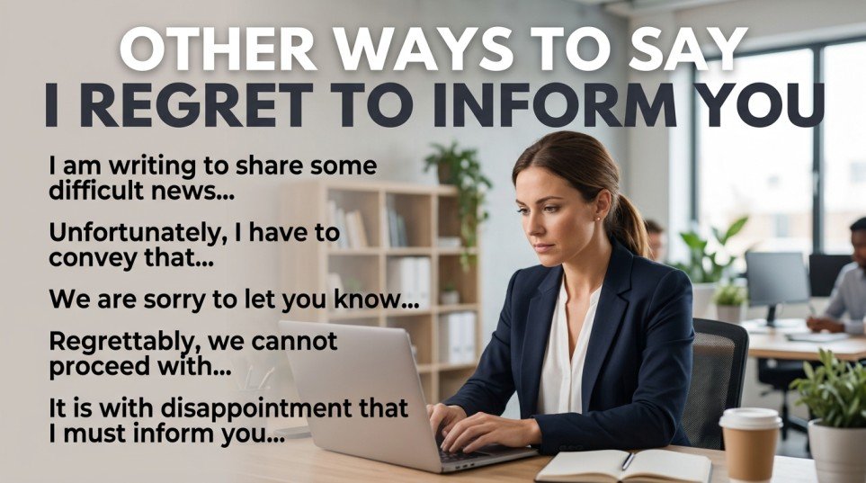 other ways to say i regret to inform you