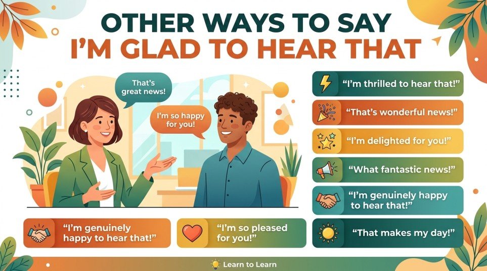 other ways to say i’m glad to hear that