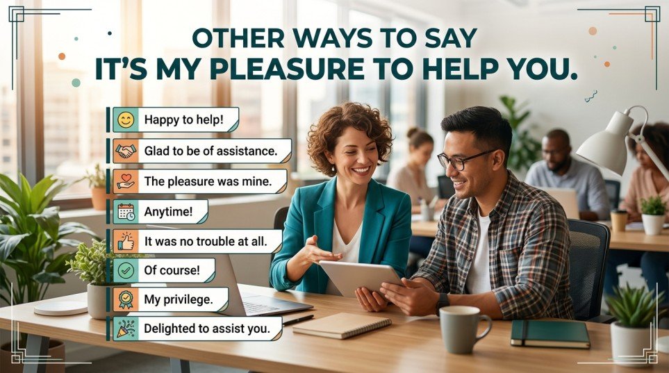 other ways to say it’s my pleasure to help you