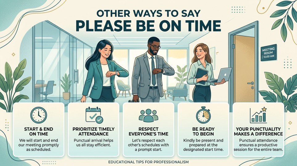 other ways to say please be on time