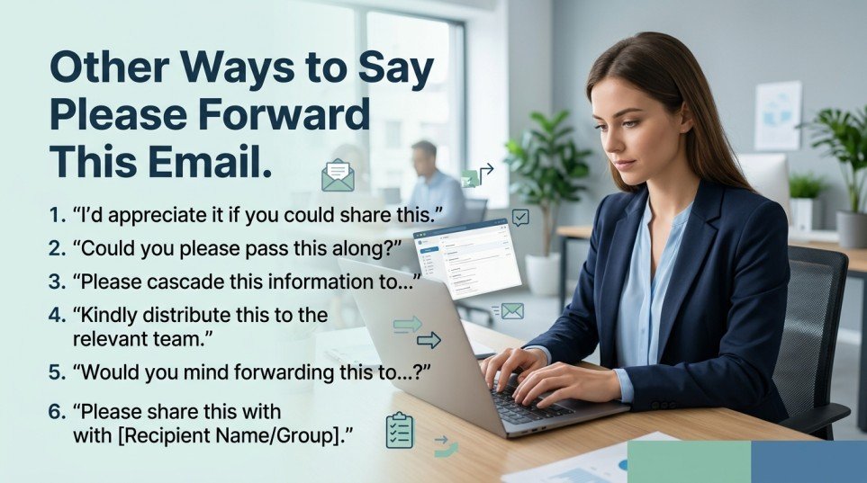 other ways to say please forward this email