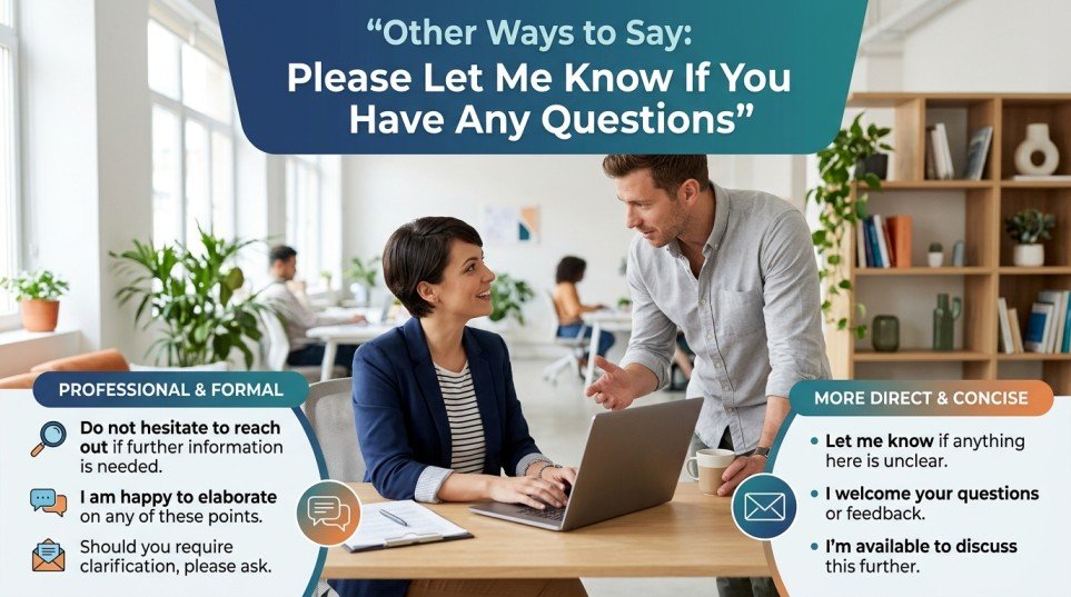 other ways to say please let me know if you have any questions