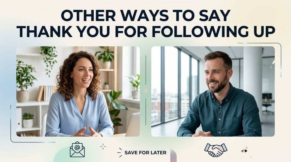other ways to say thank you for following up