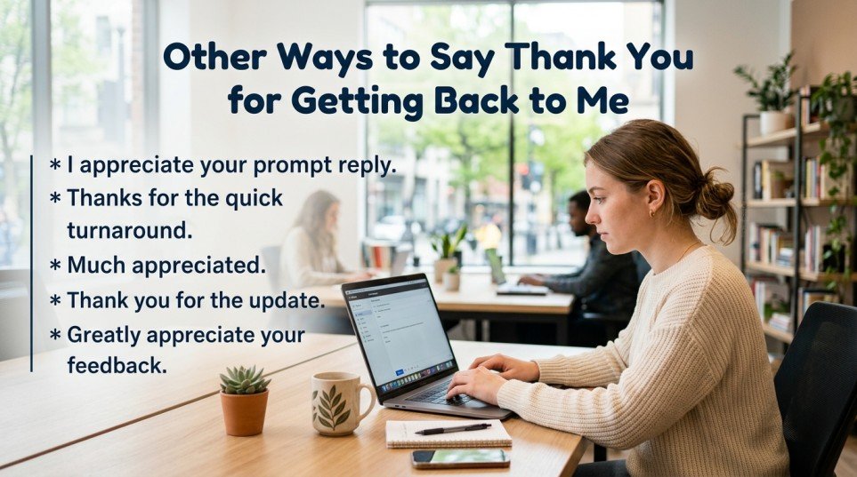 other ways to say thank you for getting back to me