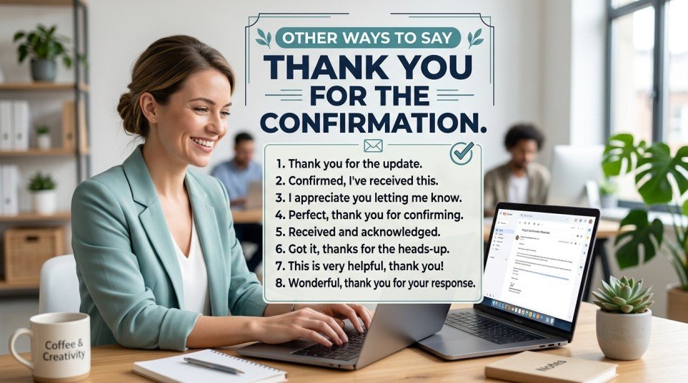 other ways to say thank you for the confirmation