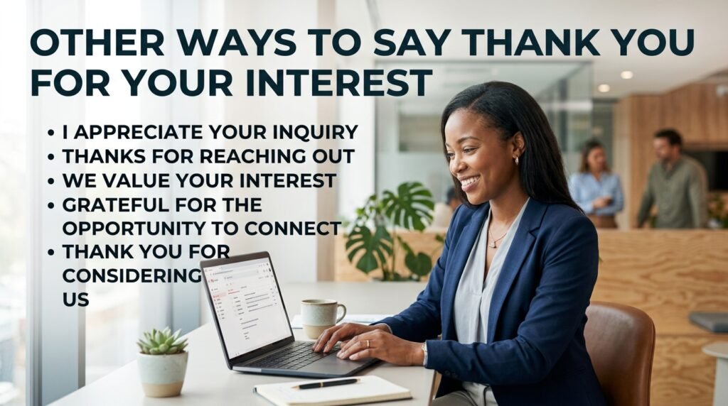 other ways to say thank you for your interest
