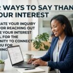 other ways to say thank you for your interest