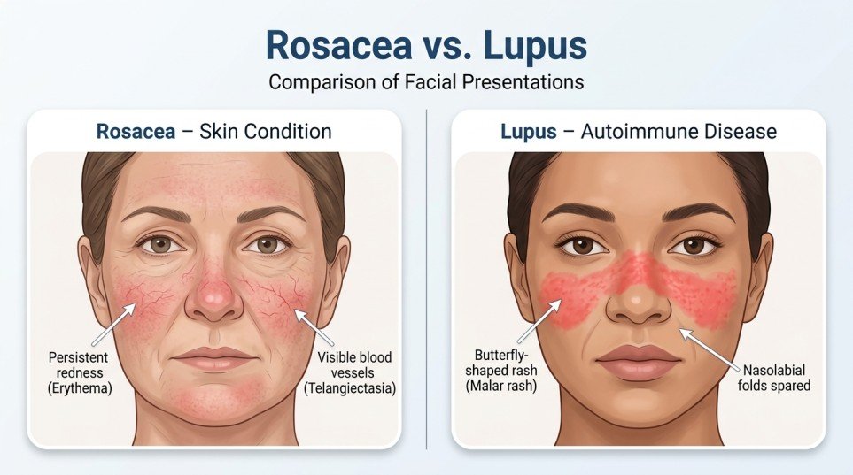 rosacea or lupus