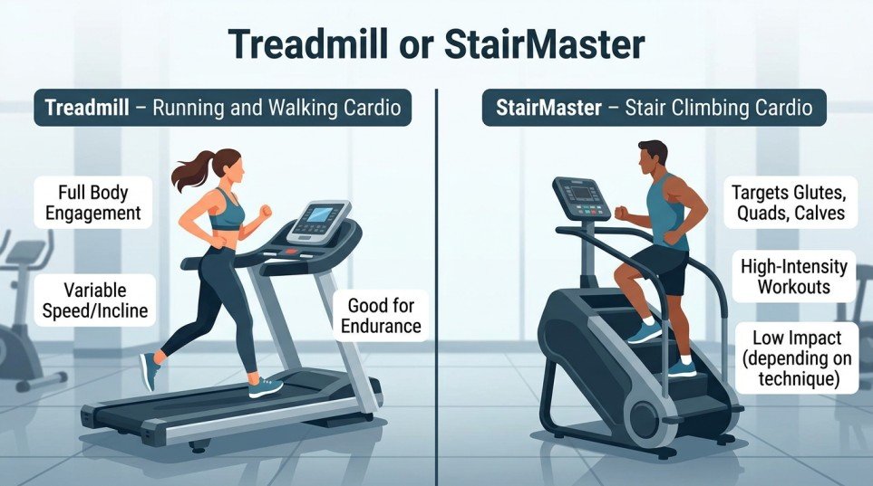 treadmill or stairmaster