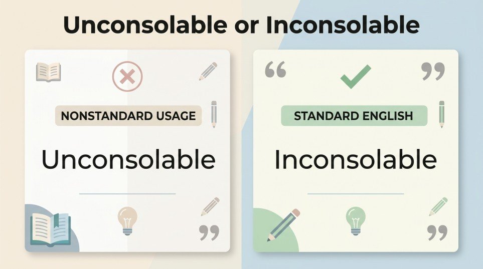 unconsolable or inconsolable