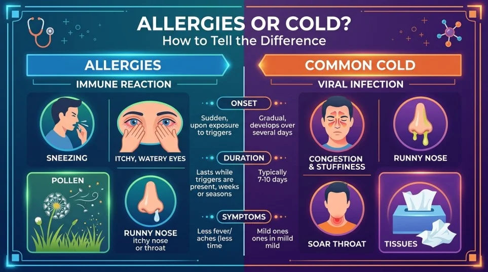 allergies or cold