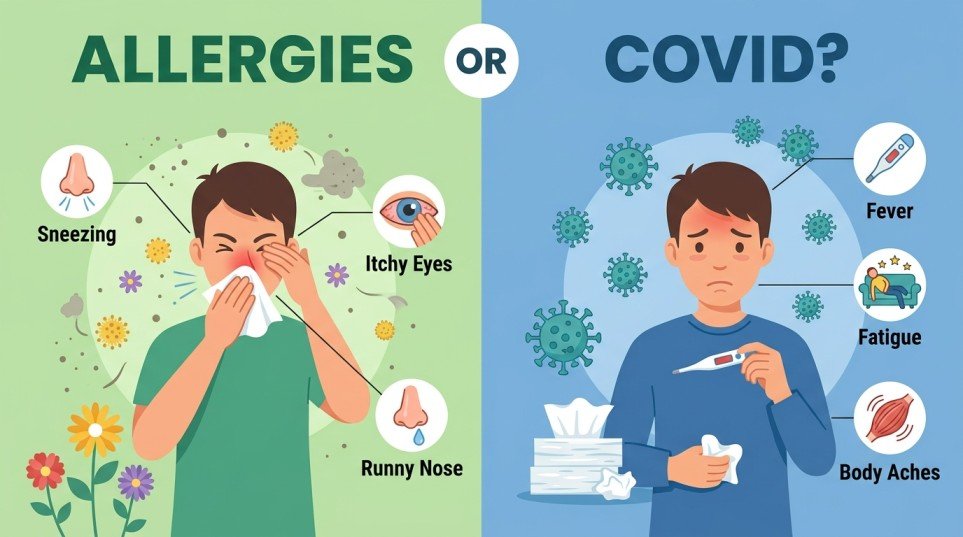 allergies or covid