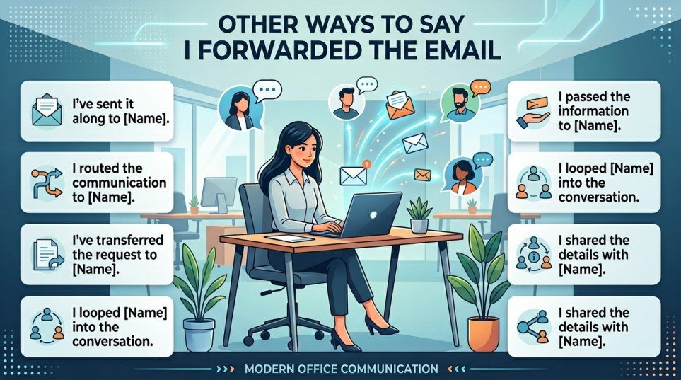 other ways to say i forwarded the email