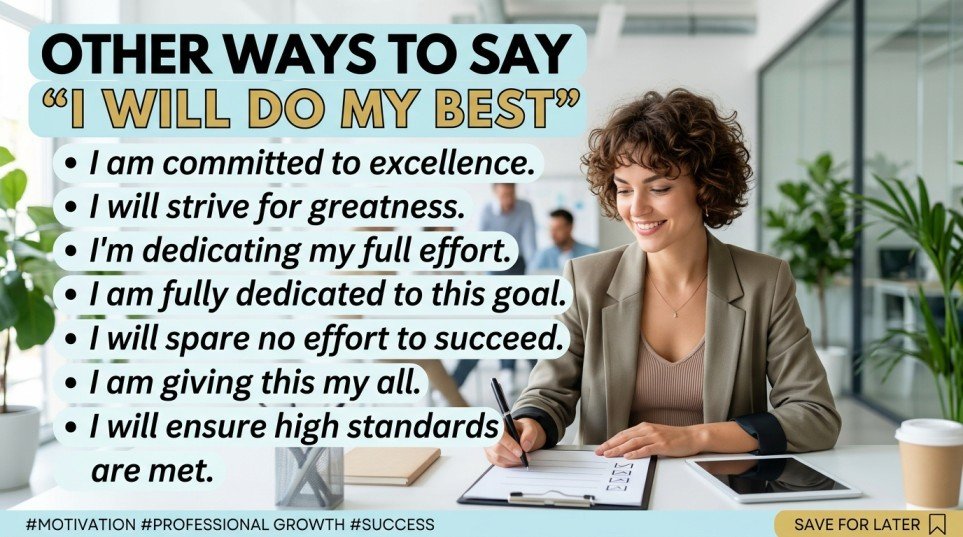 other ways to say i will do my best