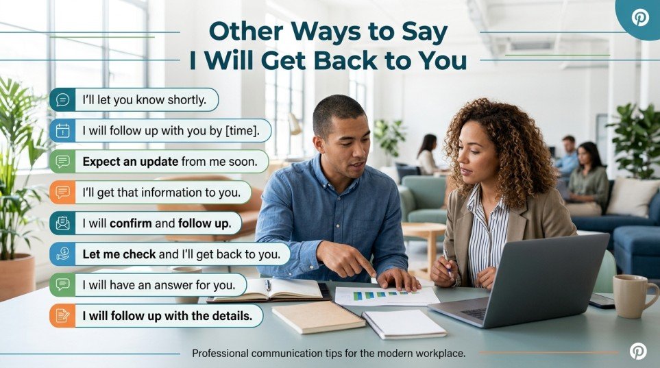 other ways to say i will get back to you