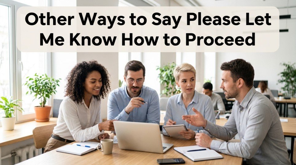 other ways to say please let me know how to proceed