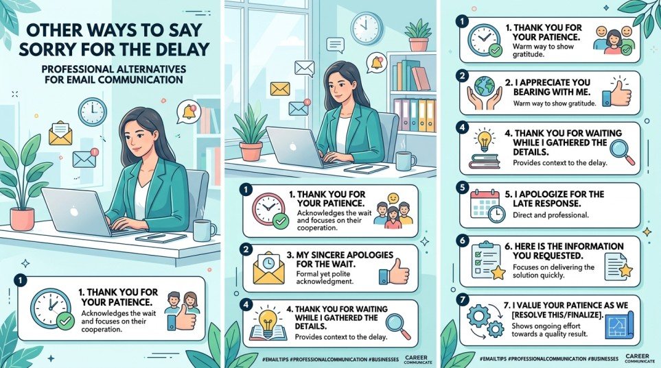 other ways to say sorry for the delay