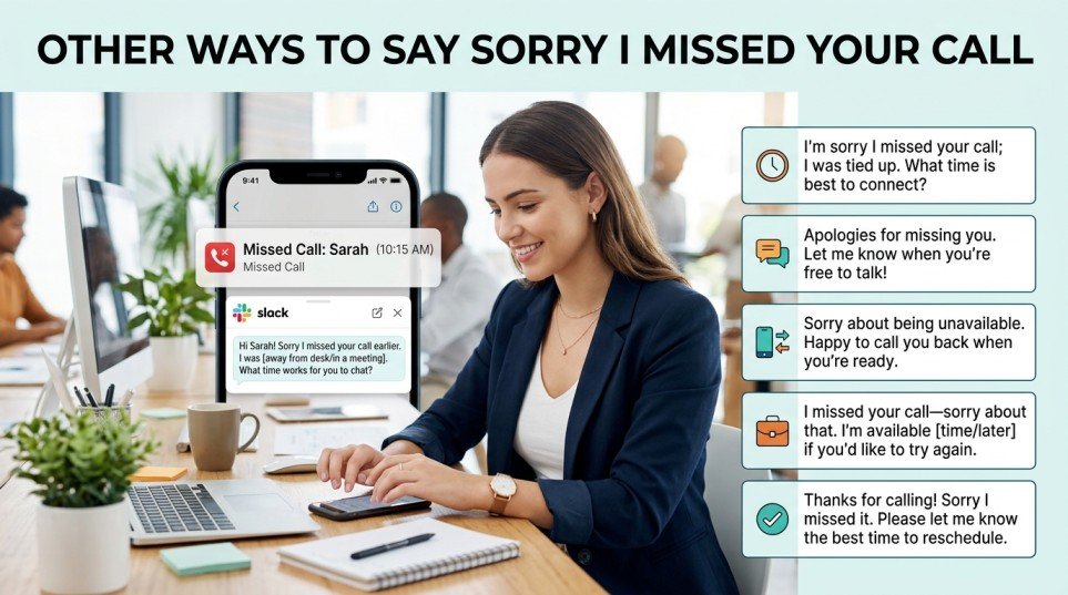 other ways to say sorry i missed your call