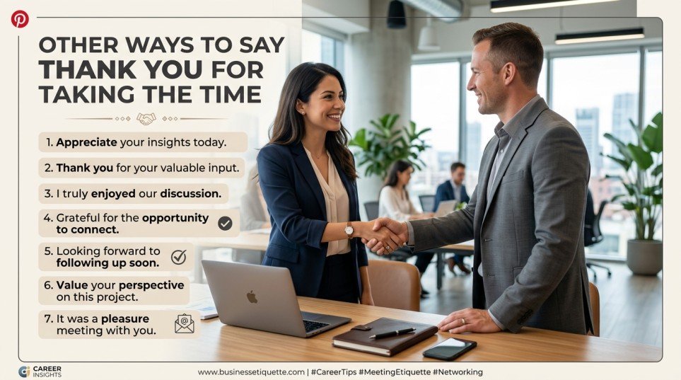 other ways to say thank you for taking the time